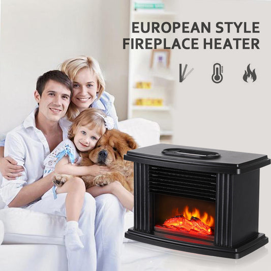 European Style Electric Fireplace Heater LED Flame Effect Stove 1000W With Remote Control